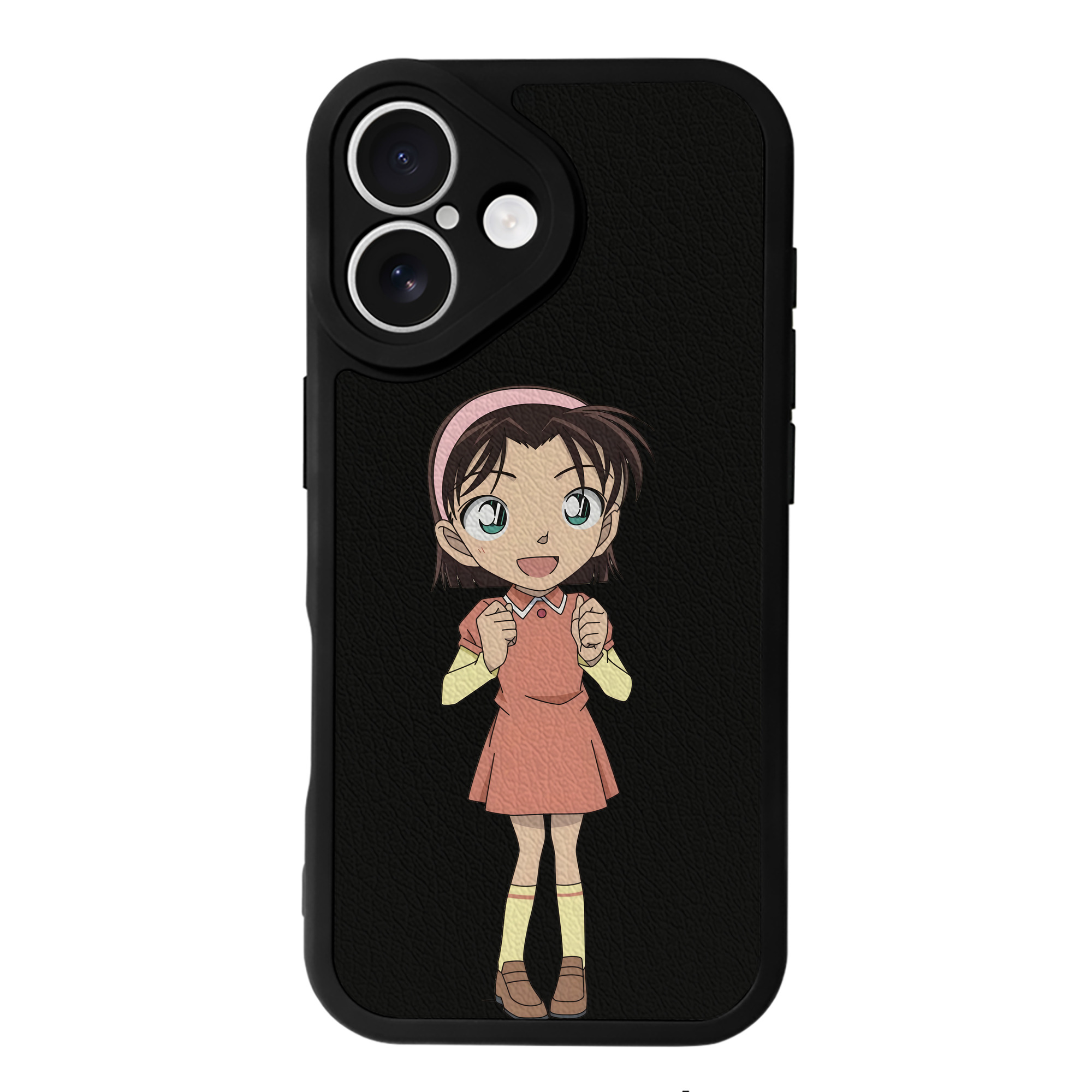 （画像用） 名探偵コナン 吉田 歩美 よしだ あゆみ Detective Conan my Yeager 【iPhone 16シリーズ対応】シリコンスマホケース（レザー調） 材質：シリコン